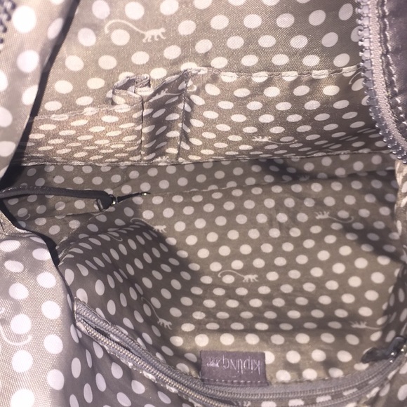 Grey/Silver Kipling Book Bag - Picture 3 of 5
